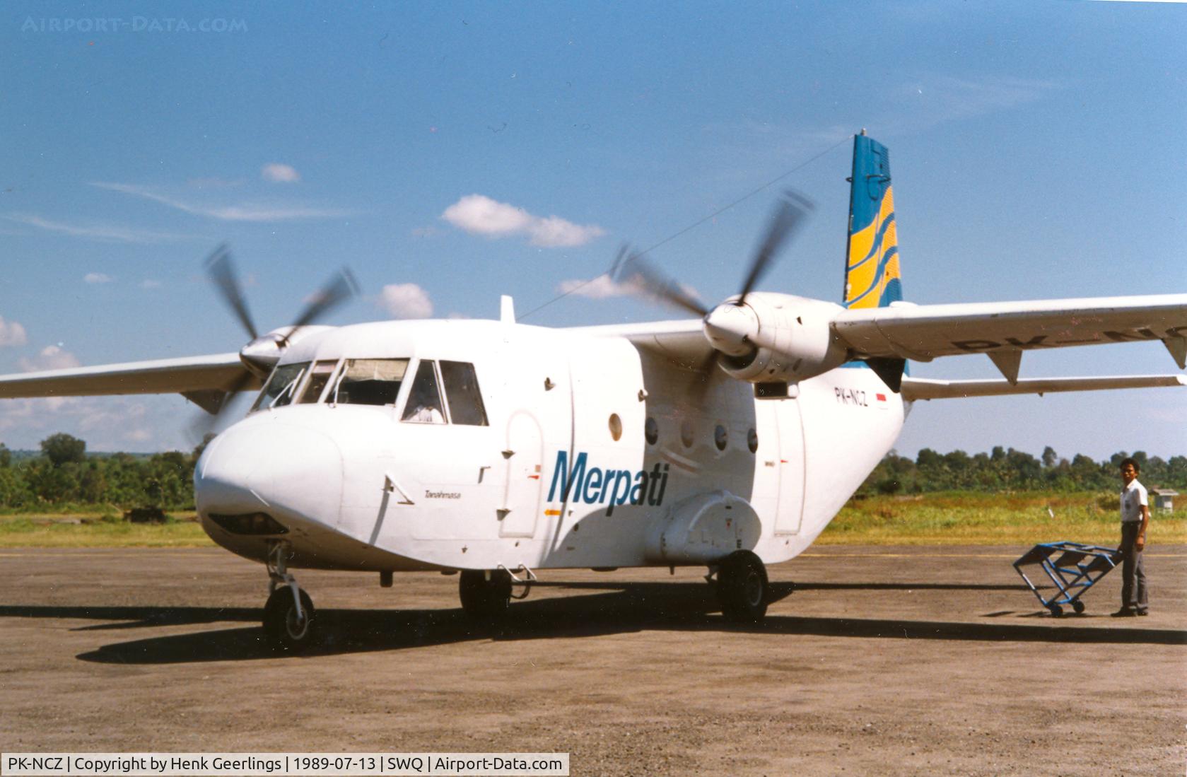 PK-NCZ, IPTN 212 CC4 Aviocar Srs 200 C/N 79N274, Merpati Aviocar , Sumbawa Jul '89