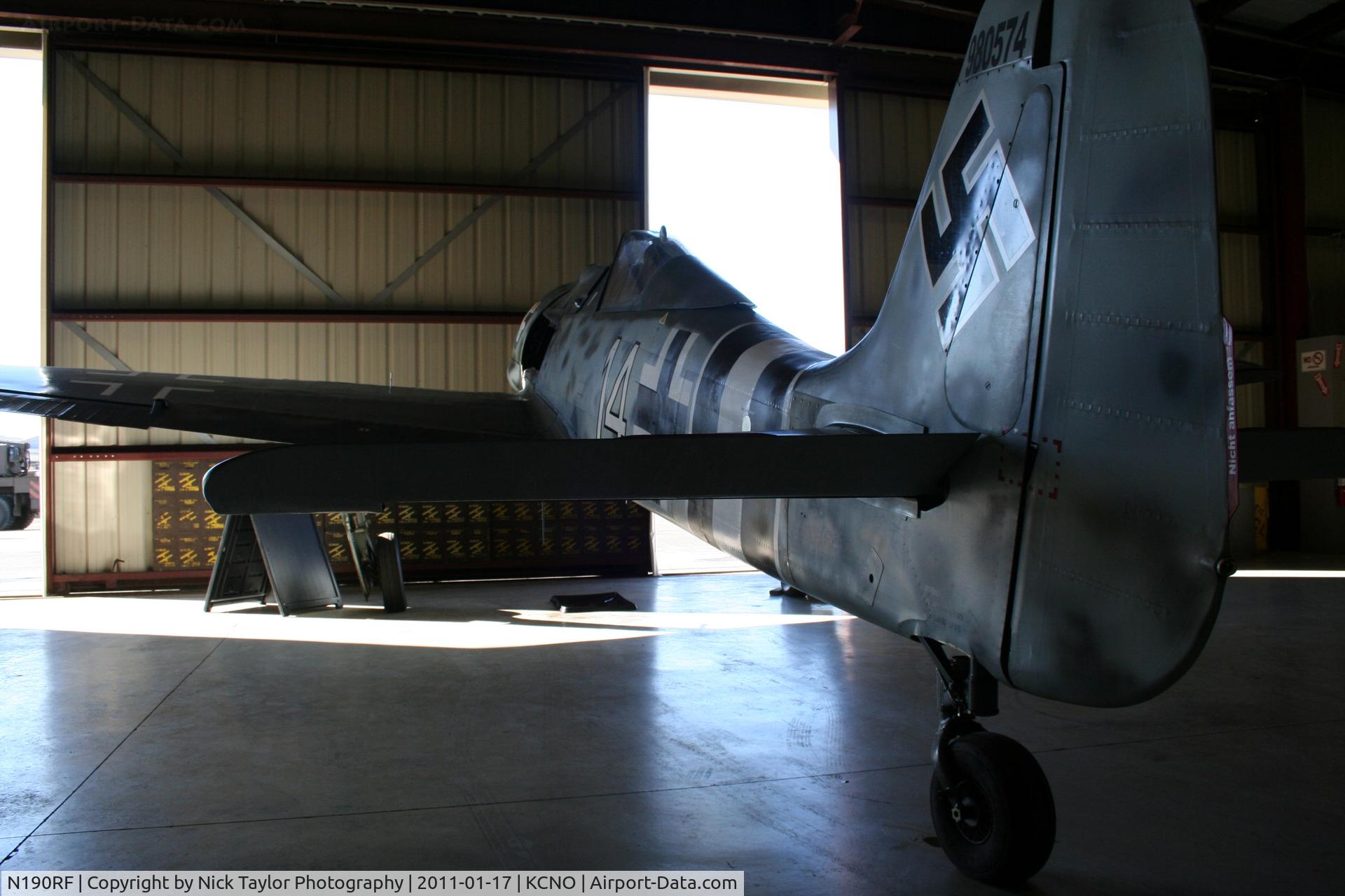 N190RF, Focke-Wulf Fw-190A-9 C/N 980 574, Sitting in the hangar at the POF museum