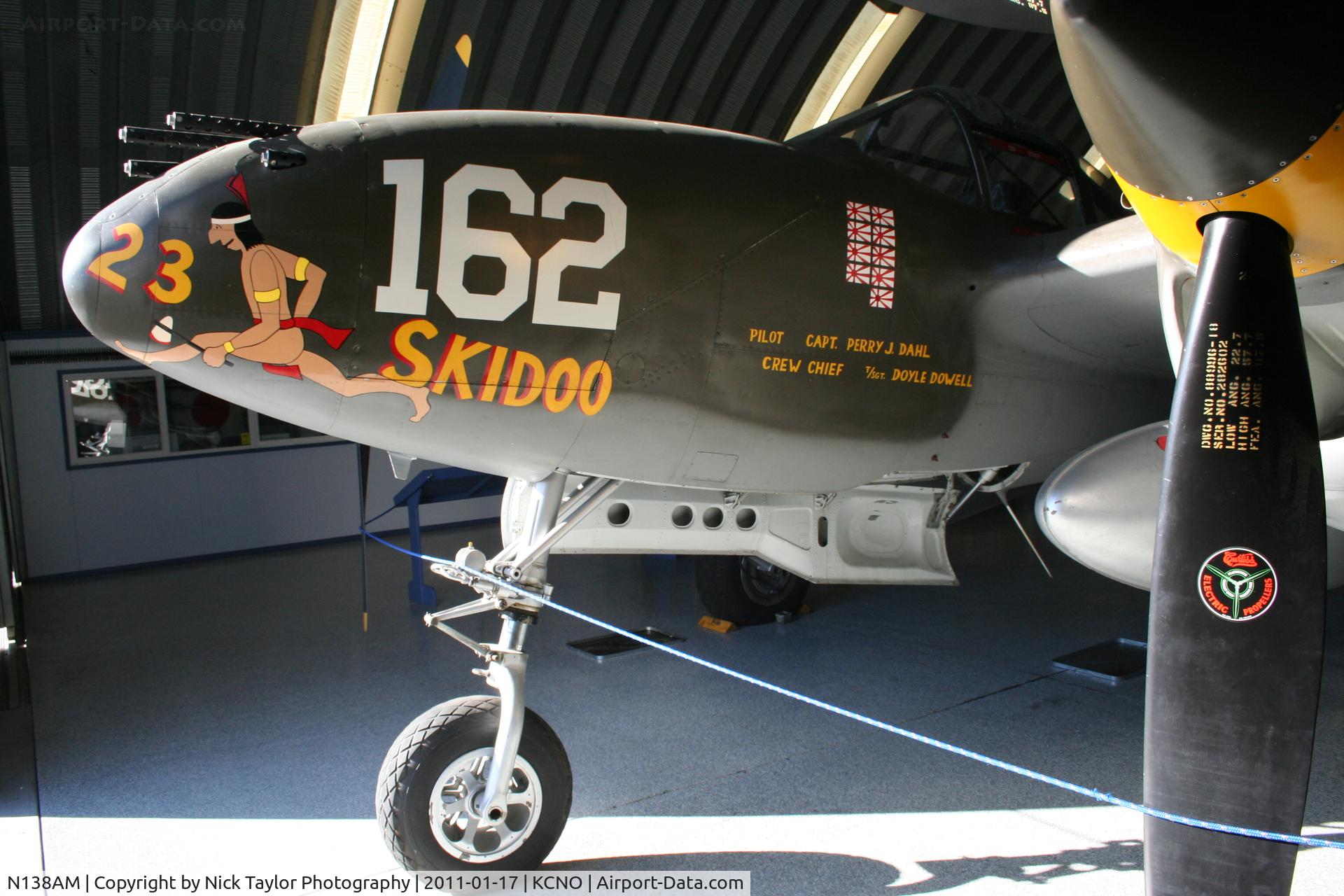 N138AM, 1943 Lockheed P-38J Lightning C/N 44-23314, 23 Skidoo