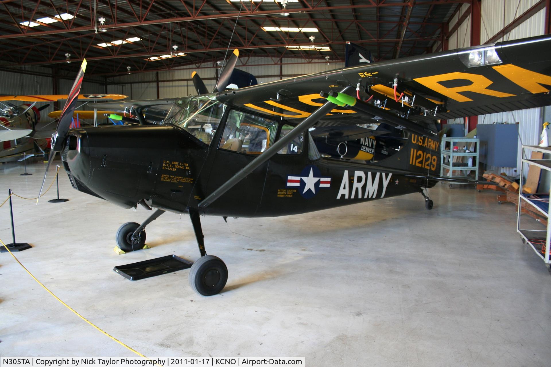 N305TA, 1951 Cessna 305A C/N 22443, Sitting inside at the air museum