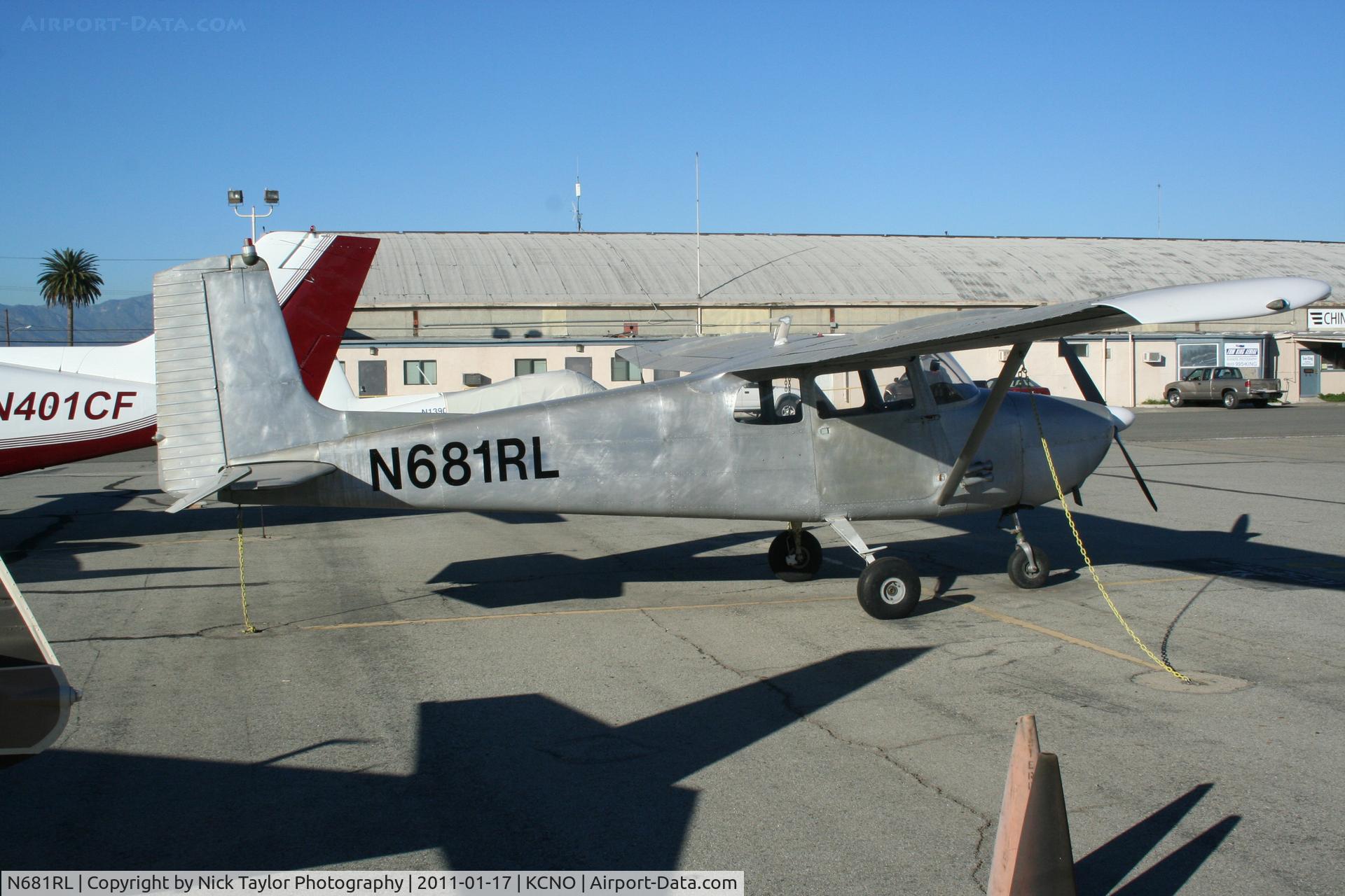 N681RL, 1956 Cessna 172 C/N 28633, Sitting at Chino in the heat