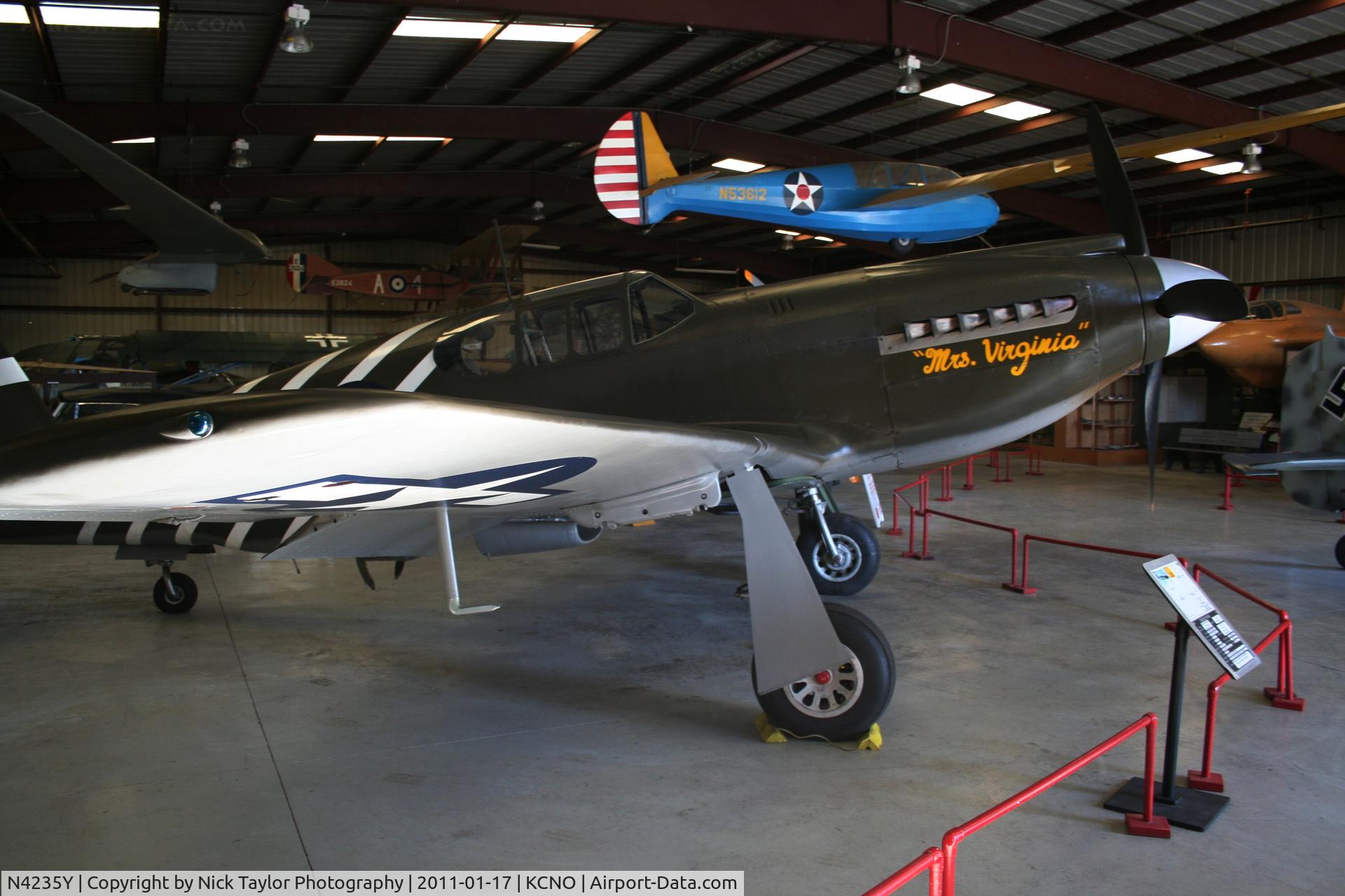 N4235Y, 1943 North American P-51A Mustang C/N MSN 99-22354, A model mustang at the POF museum