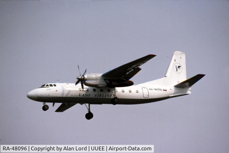 RA-48096, 1975 Antonov An-24RV C/N 57310406, Quite a rare photo of this bird in Vaso Airlines Scheme