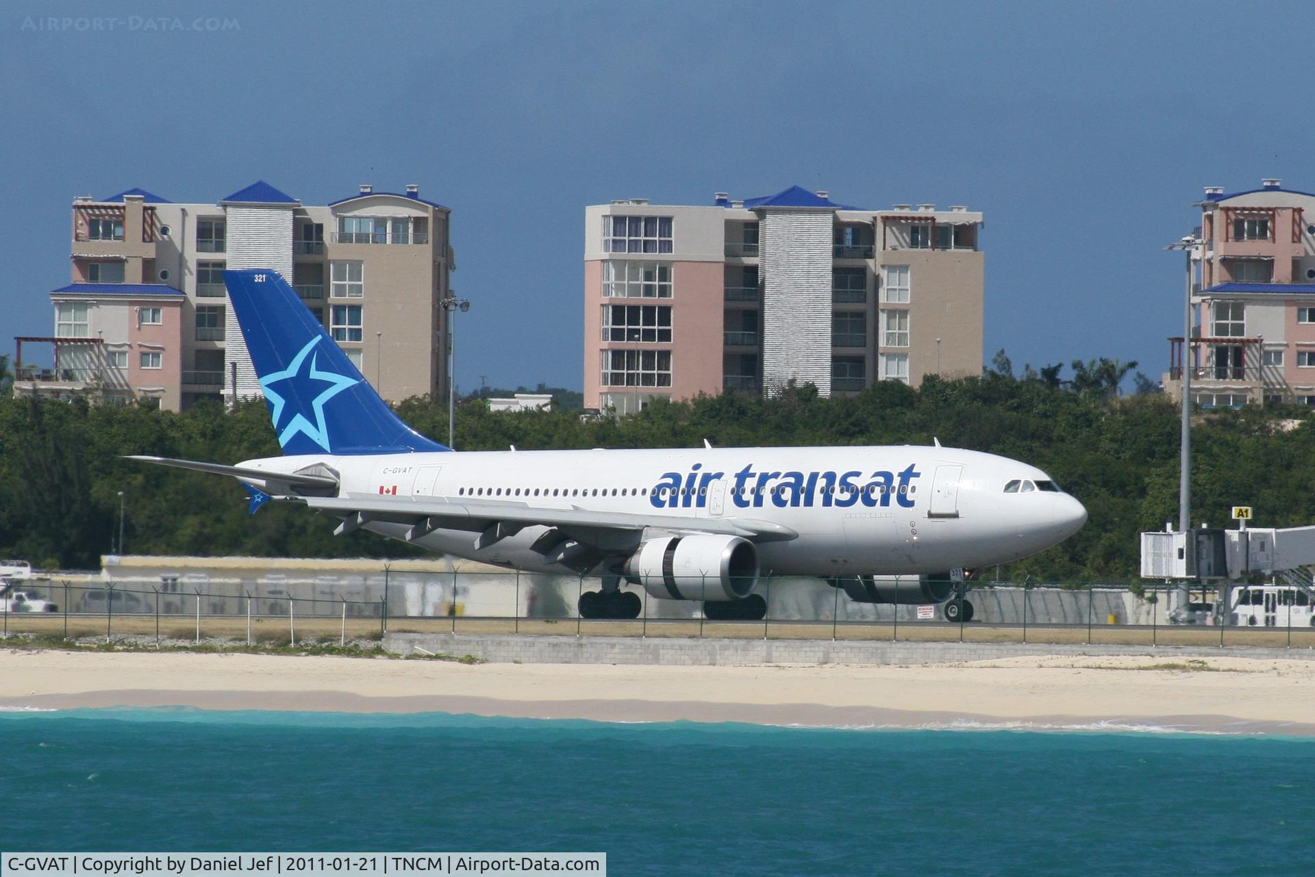 C-GVAT, 1988 Airbus A310-304 C/N 485, C-GVAT landing at TNCM