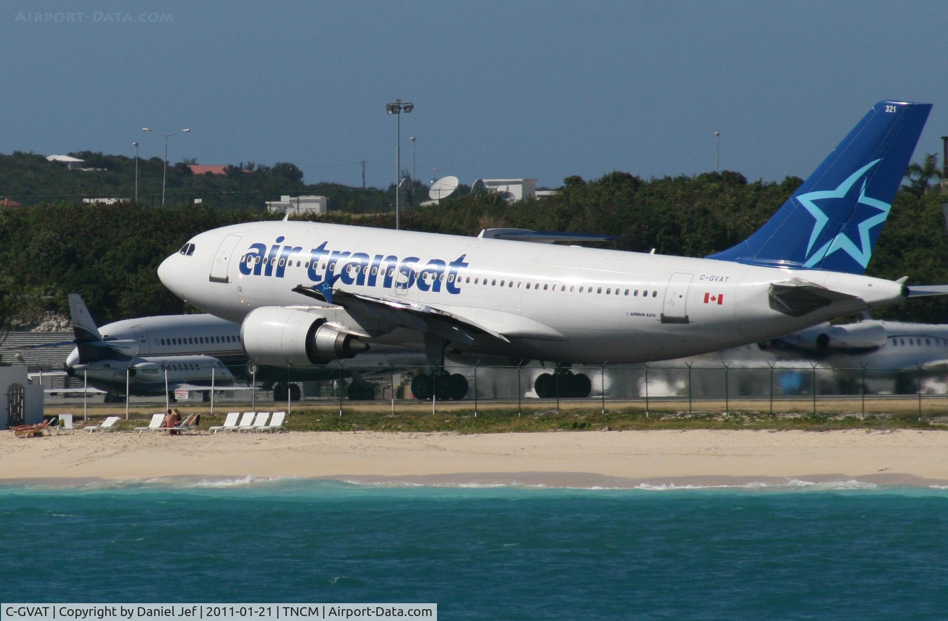 C-GVAT, 1988 Airbus A310-304 C/N 485, C-GVAT departing TNCM