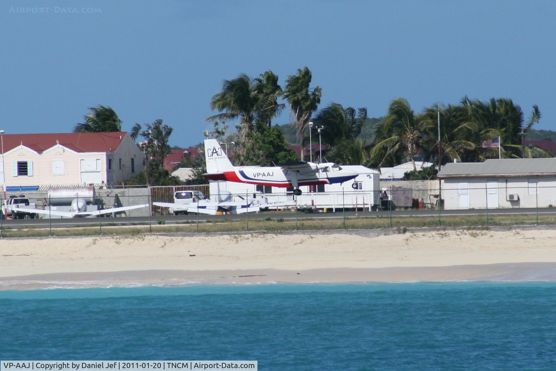 VP-AAJ, Britten-Norman BN-2A-26 Islander C/N 2006, VP-AAJ departing TNCM
