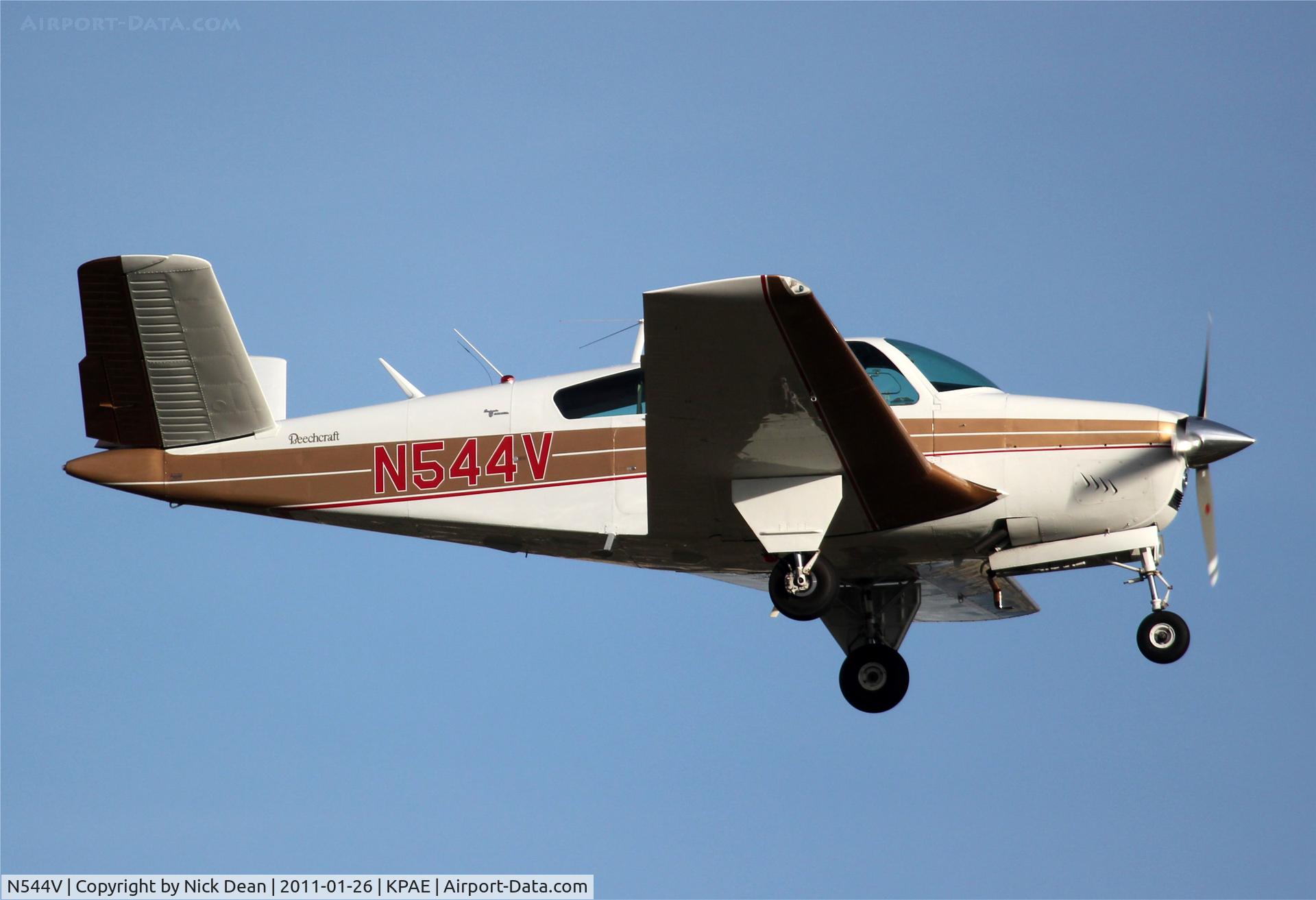 N544V, 1965 Beech S35 Bonanza C/N D-7904, KPAE