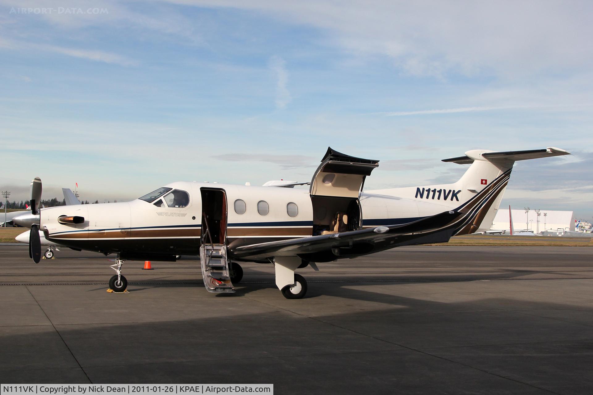 N111VK, 2009 Pilatus PC-12/47E C/N 1118, KPAE