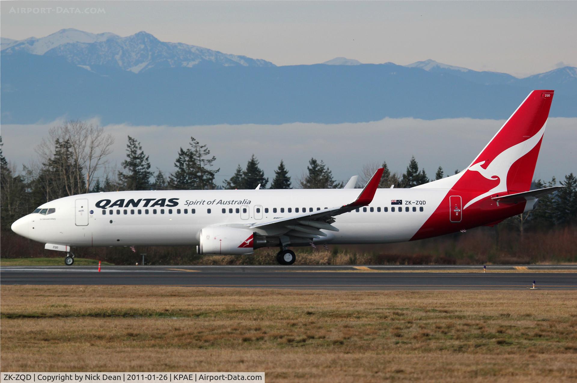 ZK-ZQD, 2011 Boeing 737-838 C/N 34203, KPAE