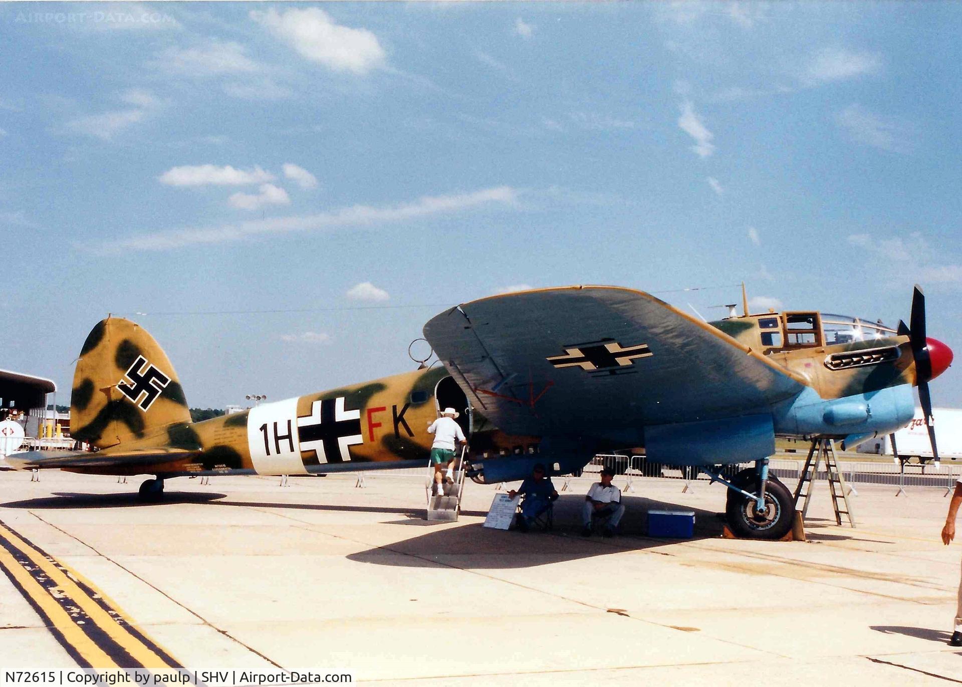 N72615, CASA C-2.111F C/N 118, At Shreveport Regional in 1992. Scanned photo.
