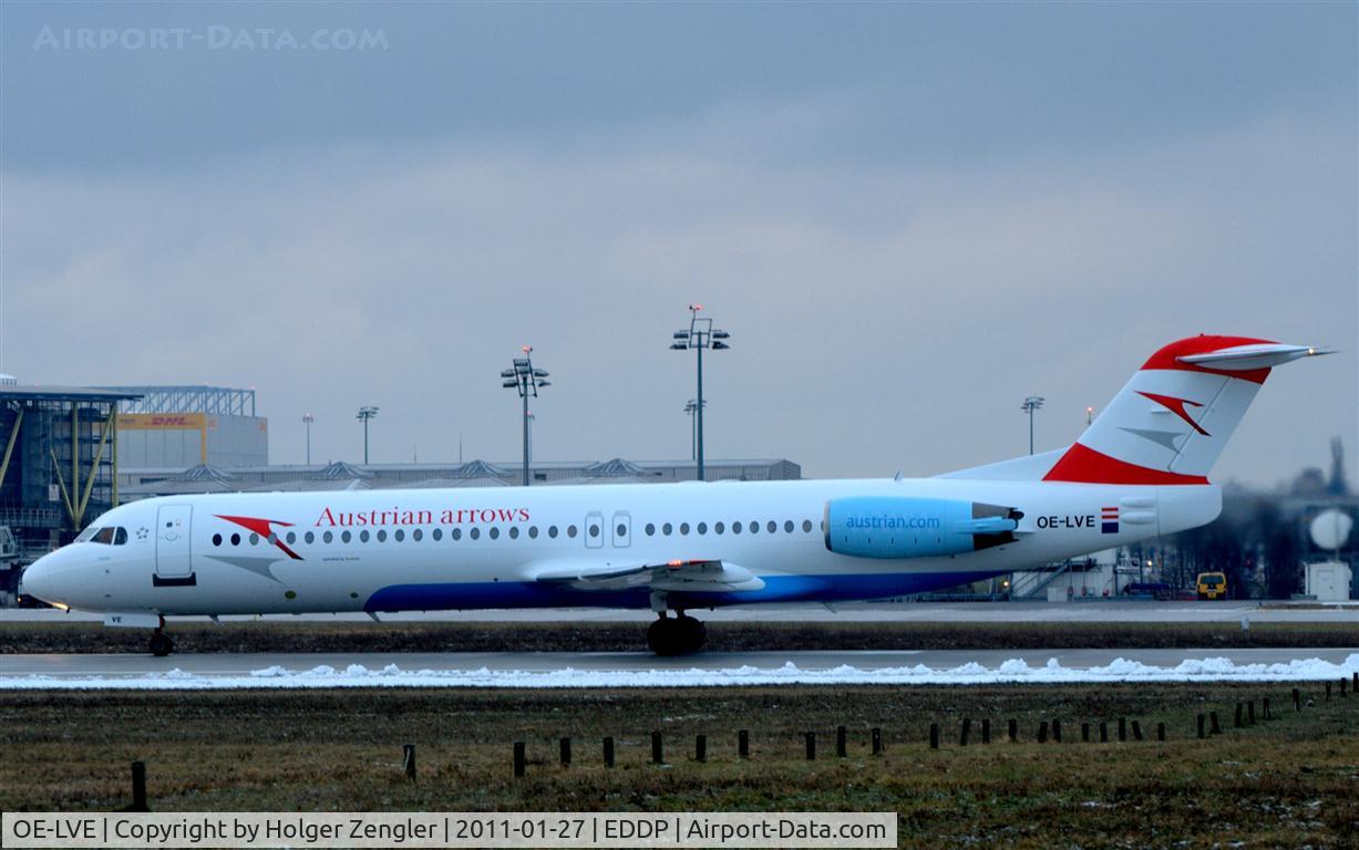 OE-LVE, 1994 Fokker 100 (F-28-0100) C/N 11499, Morning shuttle to Vienna via Dresden.