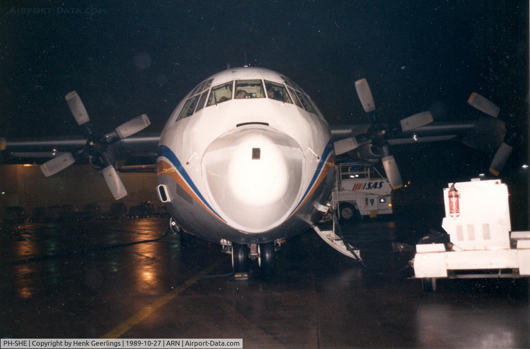 PH-SHE, 1981 Lockheed C-130H-30 Hercules C/N 382-4895, Schreiner Airways , Cargo flight operated for KLM