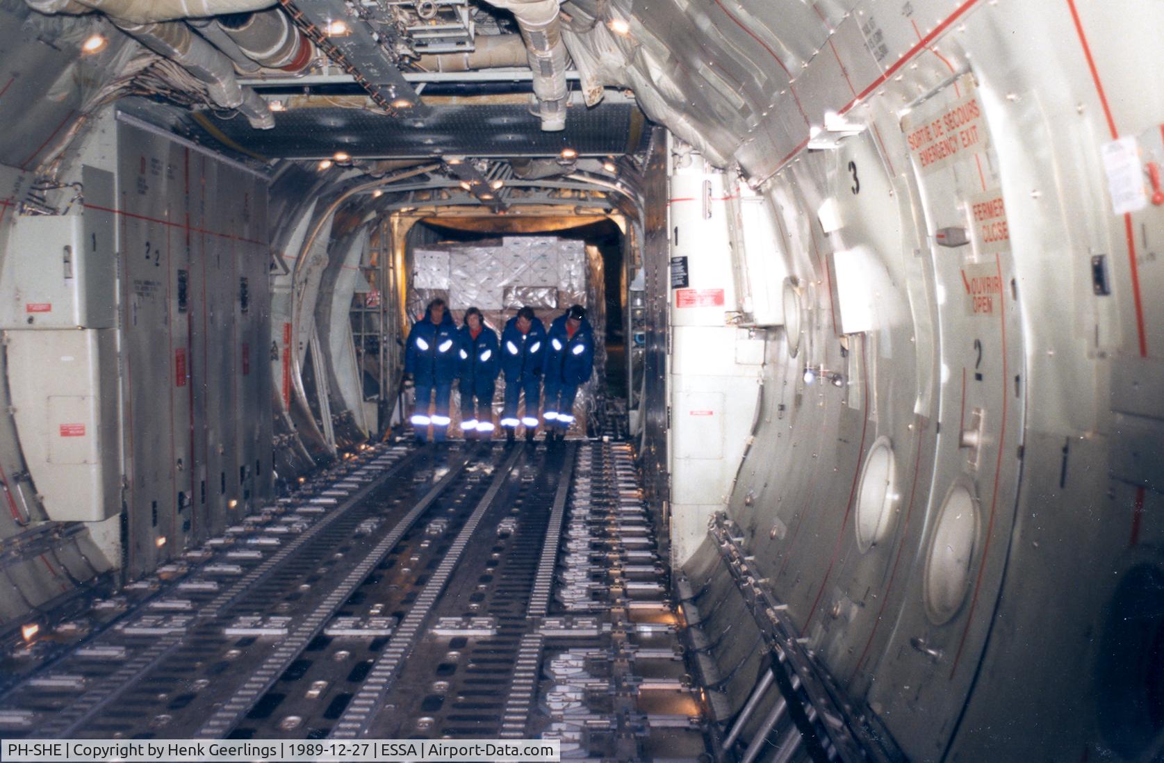 PH-SHE, 1981 Lockheed C-130H-30 Hercules C/N 382-4895, Schreiner Airways. Empty cargo deck