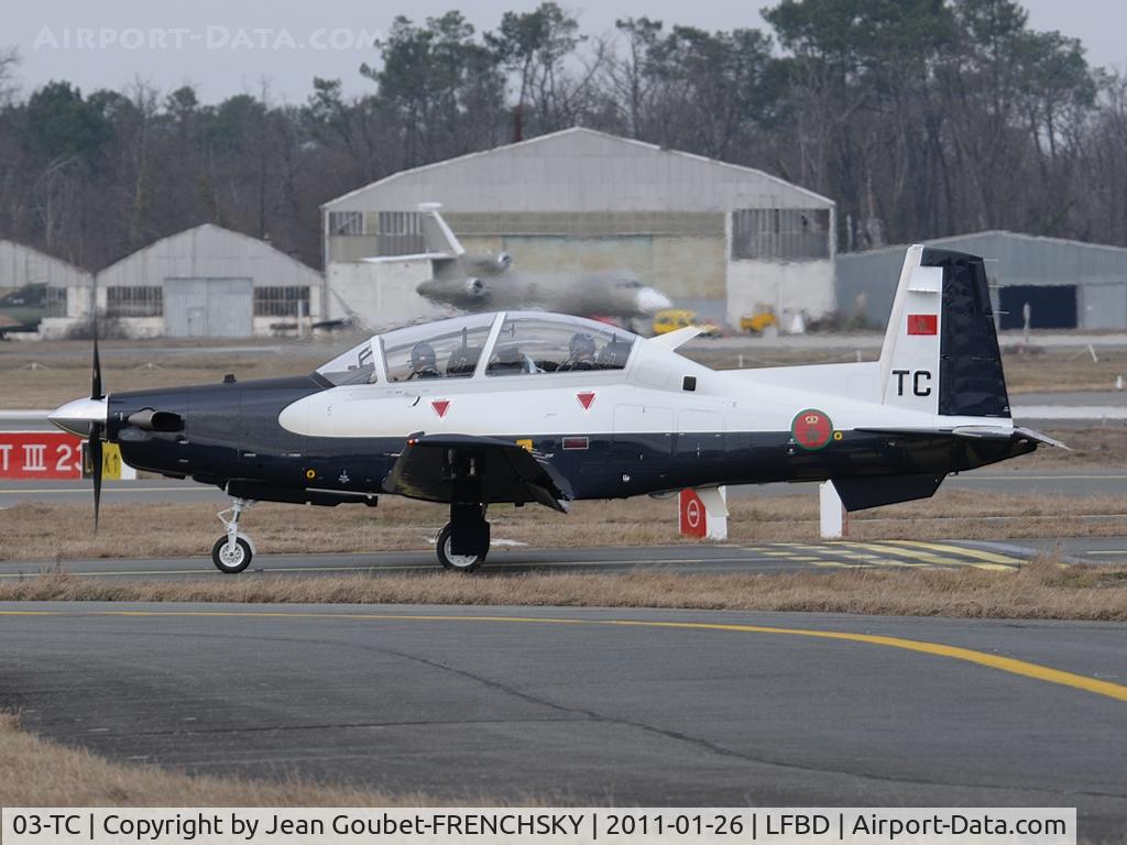 03-TC, 2010 Raytheon T-6C Texan II C/N PM-3, Raytheon T-6 Texan II - Beech PD-373 Mk II
Morocco - Air Force
msn PM03