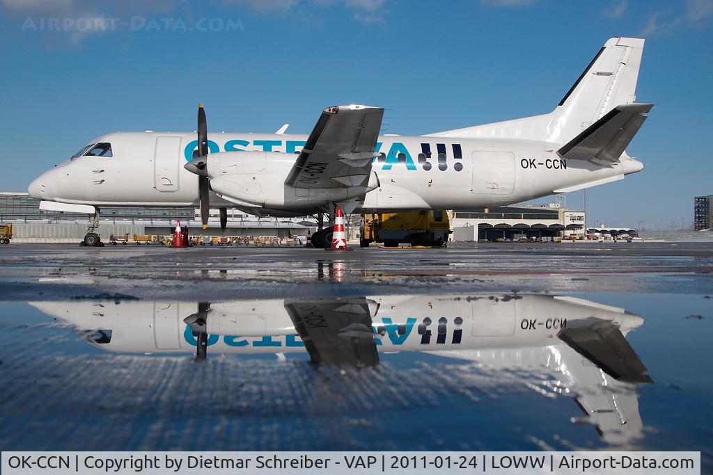 OK-CCN, 1991 Saab 340B C/N 340B-230, Central Connect Saab 340 - reflection
