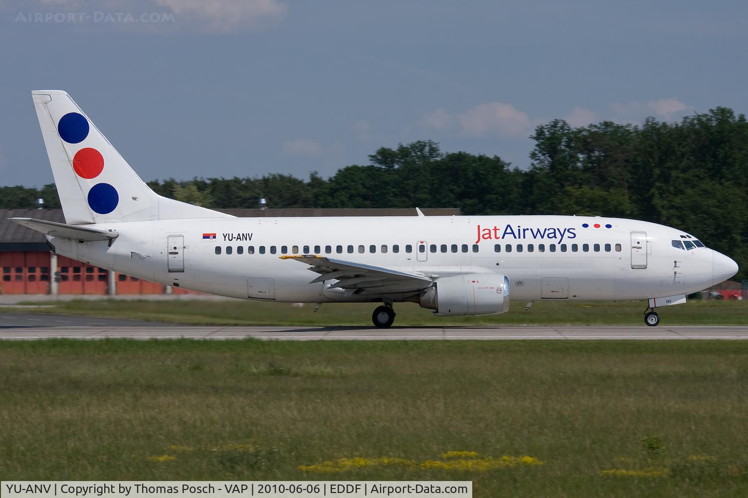 YU-ANV, 1988 Boeing 737-3H9 C/N 24140, JAT - Yugoslav Airlines