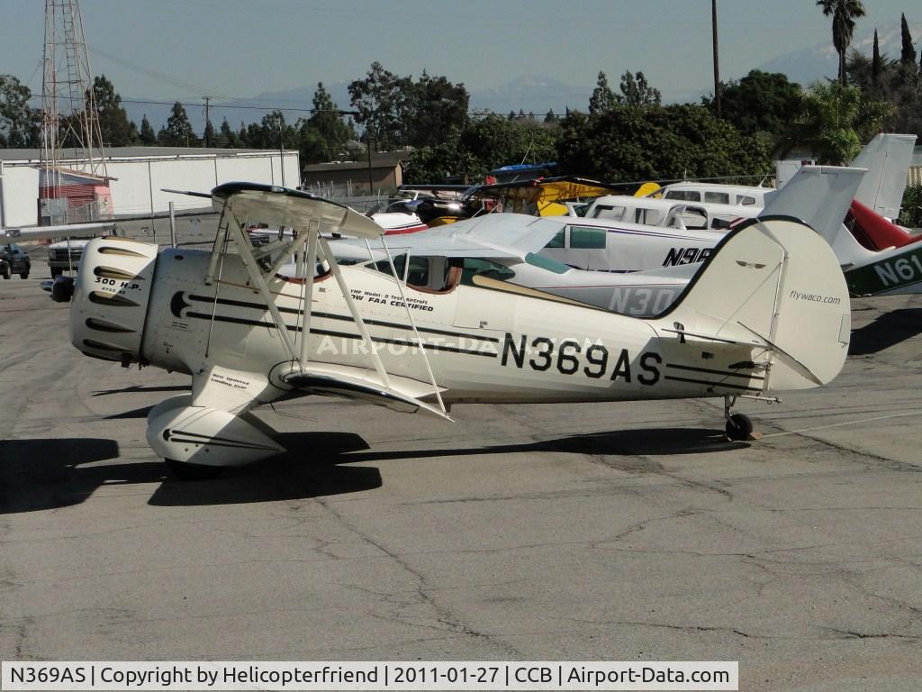 N369AS, 1992 Classic Aircraft Corp WACO YMF C/N F5C-046, Parked at Foothill Sales & Service