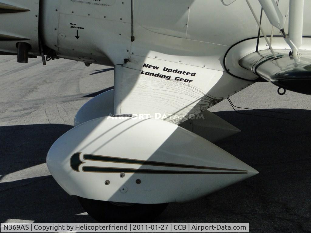 N369AS, 1992 Classic Aircraft Corp WACO YMF C/N F5C-046, Parked at Foothill Sales & Service and showing off new updated landing gear