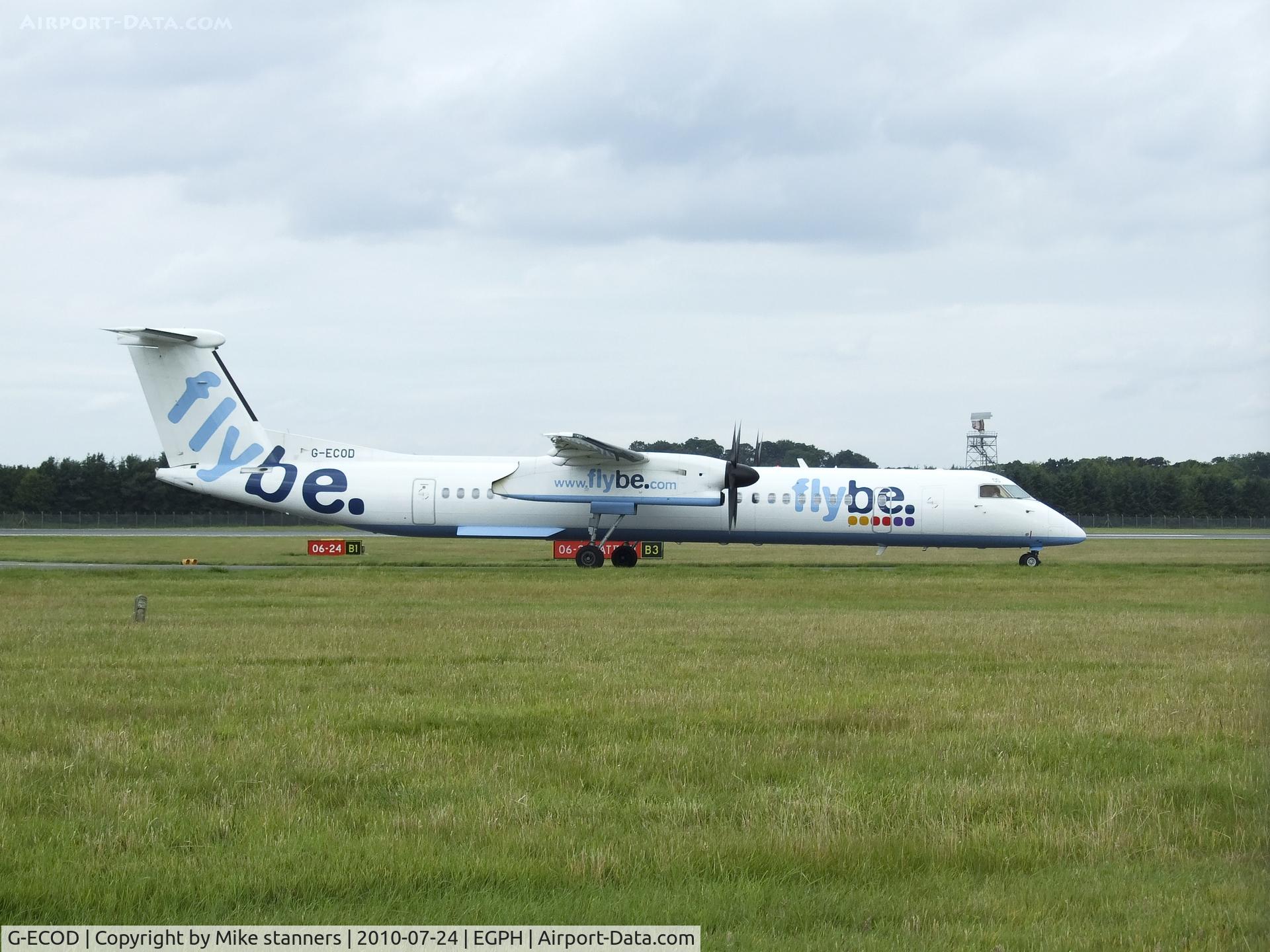 G-ECOD, 2008 De Havilland Canada DHC-8-402Q Dash 8 C/N 4206, flybe Dash 8Q-402 arrives at EDI