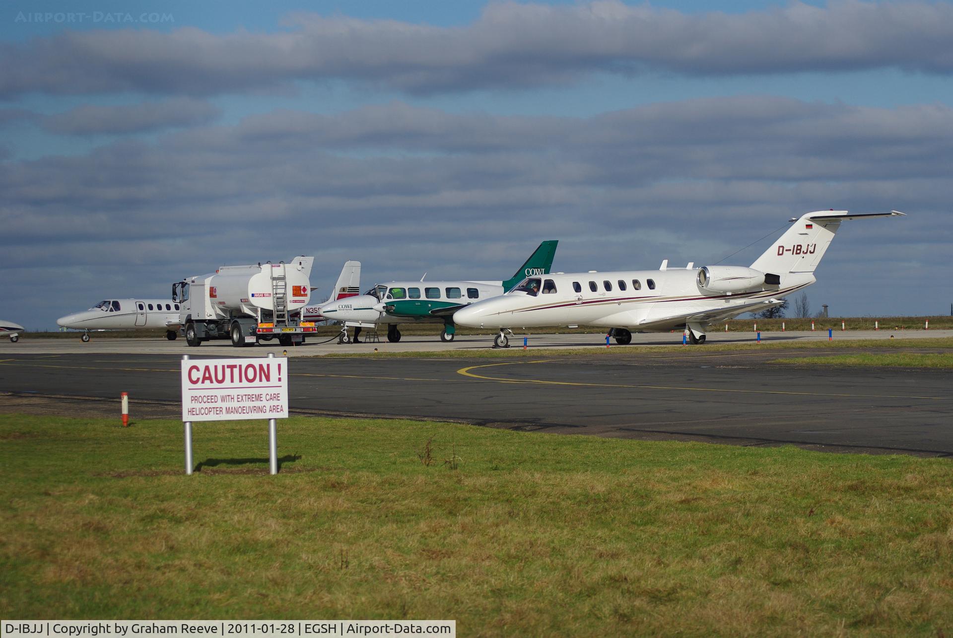 D-IBJJ, 2002 Cessna 525A CitationJet CJ2 C/N 525A-0125, Parked with others at Norwich.