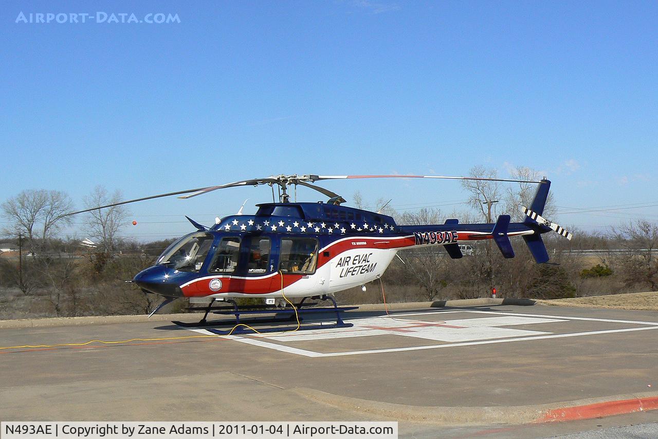 N493AE, Bell 407 C/N 53275, At the Lake Granbury Medical Center Helipad - Granbury, TX