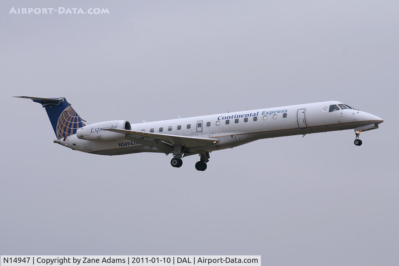 N14947, 1998 Embraer EMB-145EP (ERJ-145EP) C/N 145054, Landing at Dallas Love Field