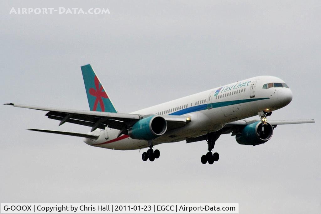 G-OOOX, 1993 Boeing 757-2Y0 C/N 26158, First Choice B757 on approach for RW05L