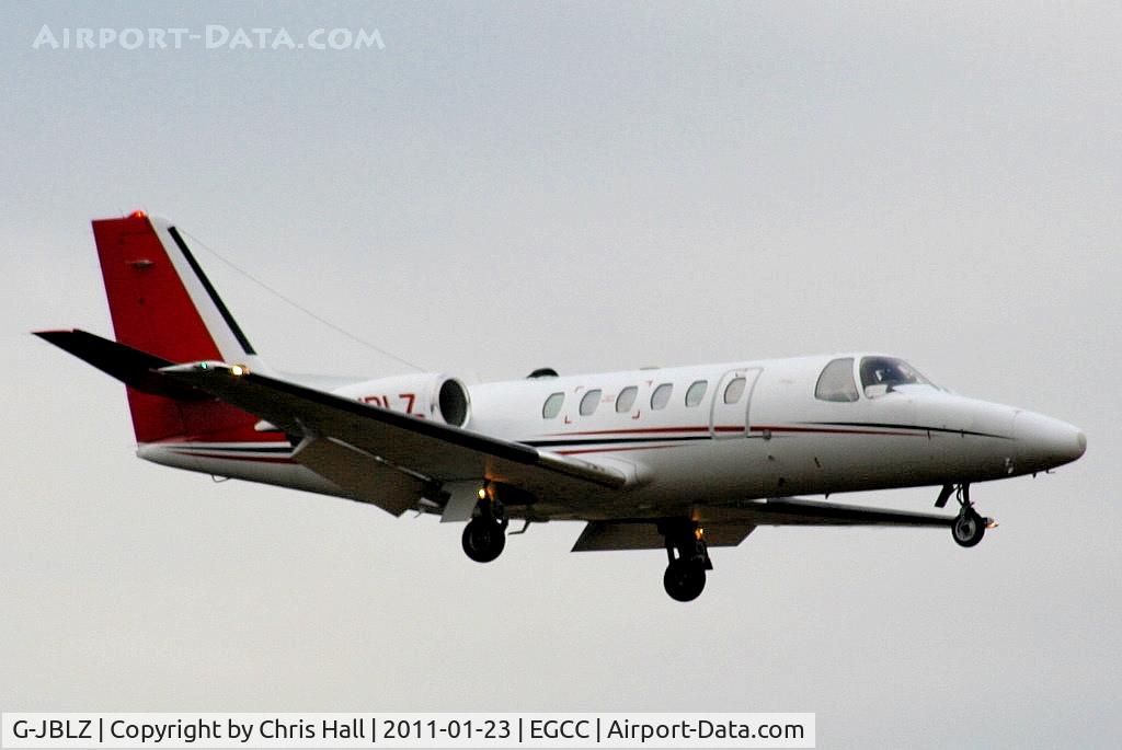 G-JBLZ, 2002 Cessna 550 Citation Bravo C/N 550-1018, 247 Jet Ltd Citation on approach for RW05L