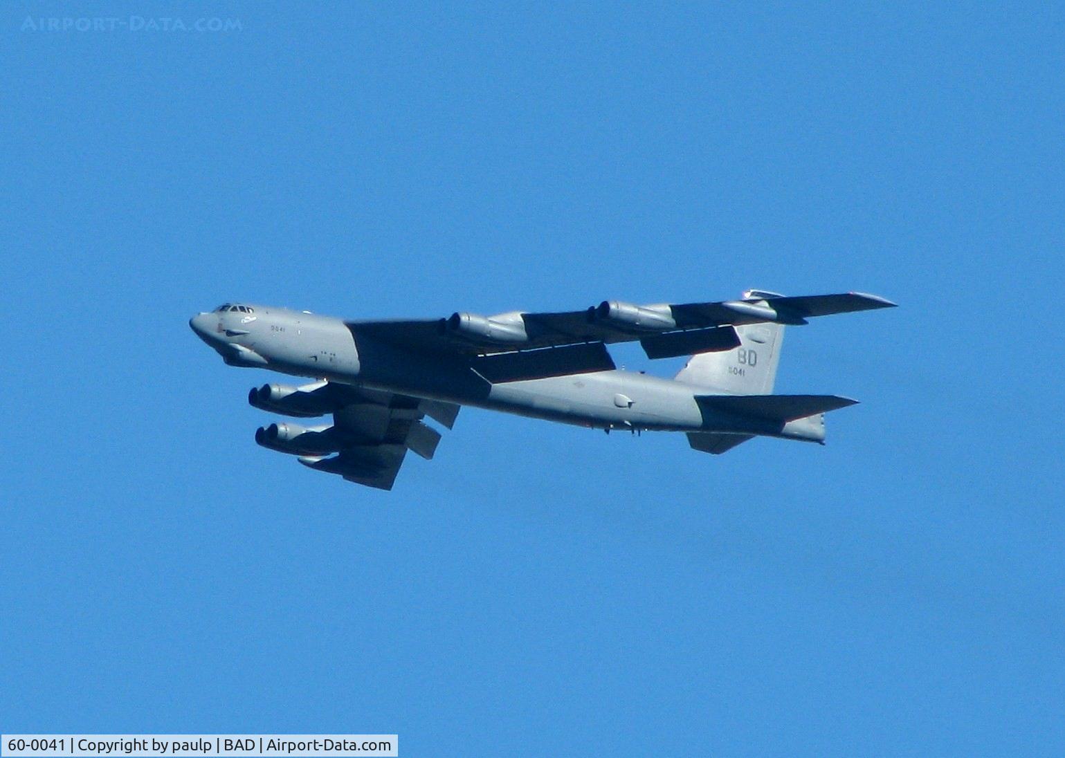 60-0041, 1960 Boeing B-52H Stratofortress C/N 464406, Over my house.