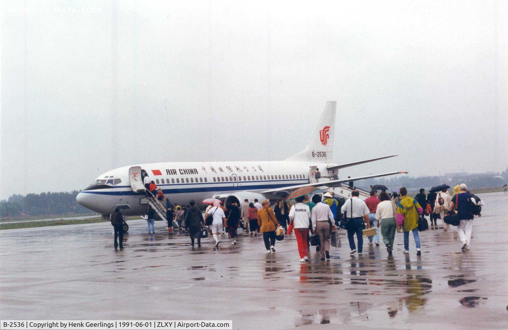 B-2536, 1991 Boeing 737-3J6 C/N 25079, Xian , dep for Peking