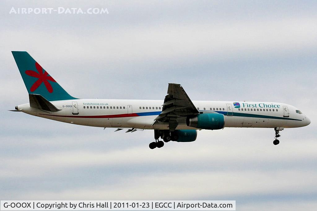 G-OOOX, 1993 Boeing 757-2Y0 C/N 26158, First Choice B757 on approach for RW05L