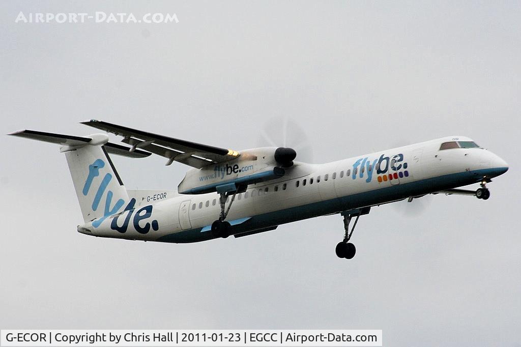 G-ECOR, 2009 De Havilland Canada DHC-8-402Q Dash 8 C/N 4248, Flybe Dash-8 on approach for RW05L