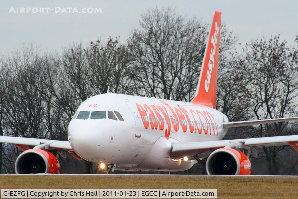 G-EZFG, 2009 Airbus A319-111 C/N 3845, Easyjet A319 on hold for RW05L