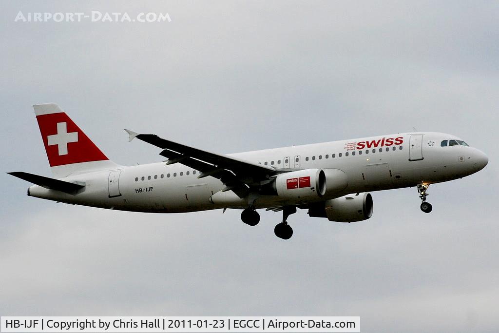 HB-IJF, 1995 Airbus A320-214 C/N 562, Swiss International A320 on approach for RW05L