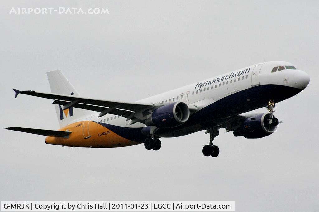 G-MRJK, 1999 Airbus A320-214 C/N 1081, Monarch A320 on approach for RW05L