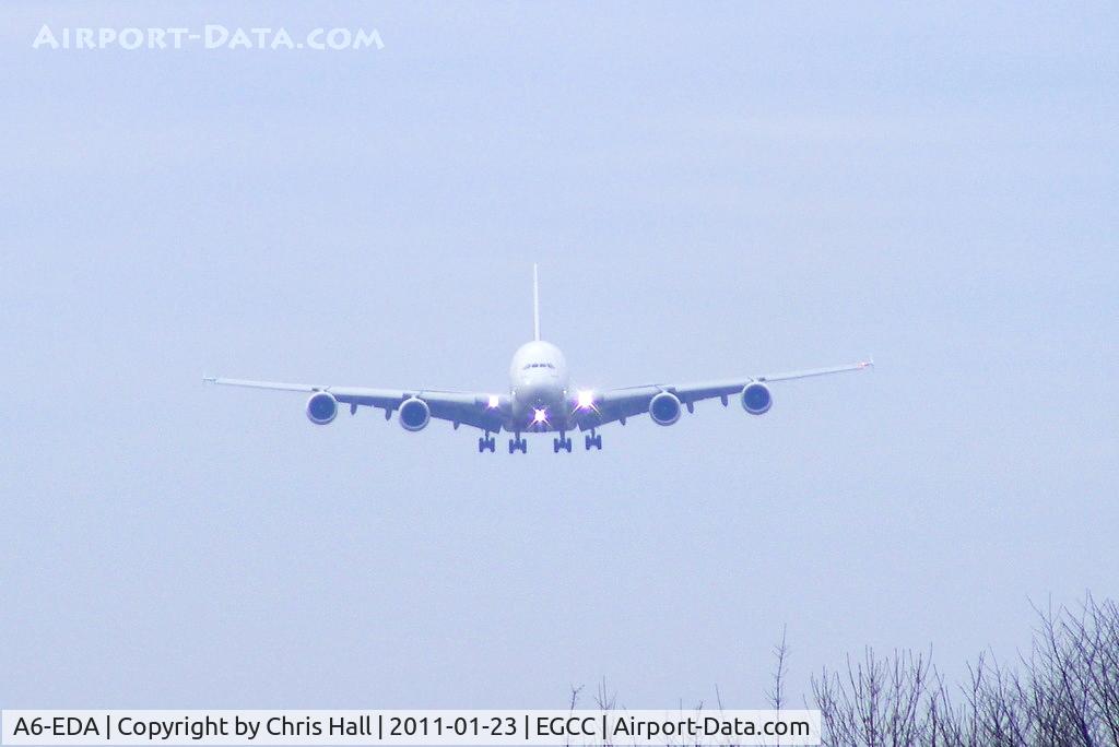 A6-EDA, 2007 Airbus A380-861 C/N 011, Emirates A380 on approach for RW05R