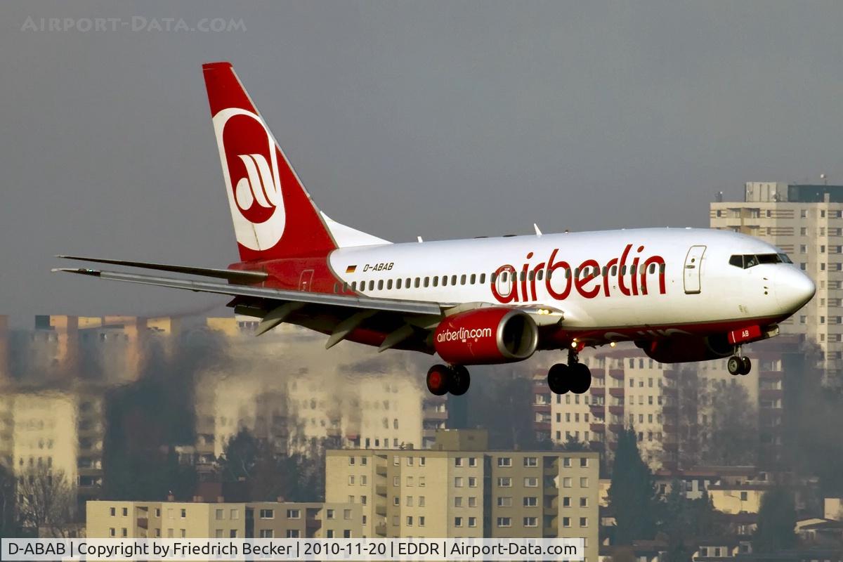 D-ABAB, 2001 Boeing 737-76Q C/N 30277, on final RW09