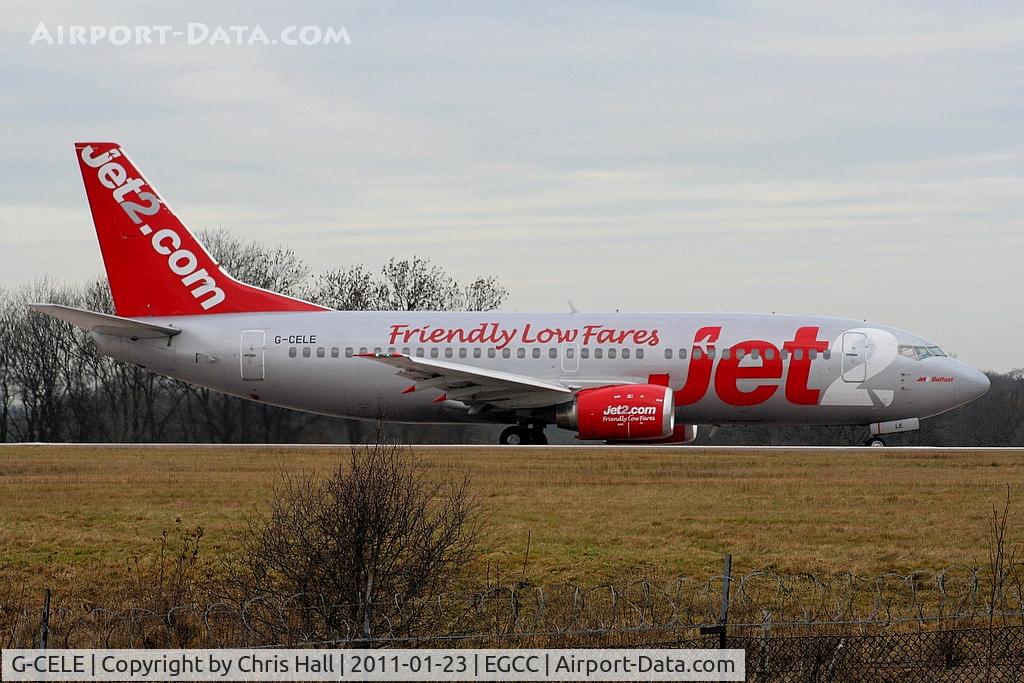 G-CELE, 1988 Boeing 737-33A C/N 24029, Jet2 B737 lining up on lining up on RW05L