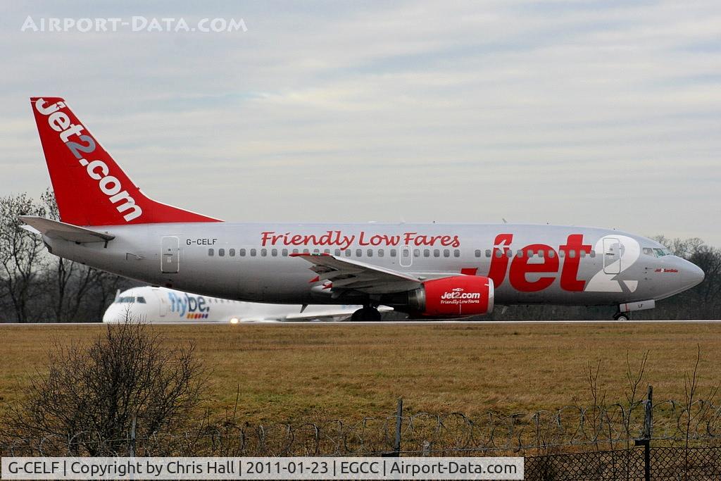 G-CELF, 1988 Boeing 737-377 C/N 24302, Jet2 B737 lining up on lining up on RW05L