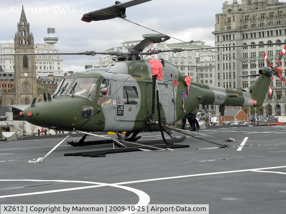 XZ612, 1980 Westland Lynx AH.7 C/N 159, Lynx XZ612 on board HMS Illustrious