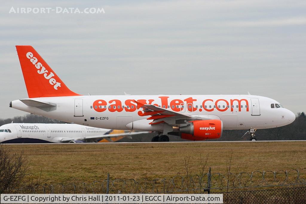 G-EZFG, 2009 Airbus A319-111 C/N 3845, easyJet A318 lining up on lining up on RW05L