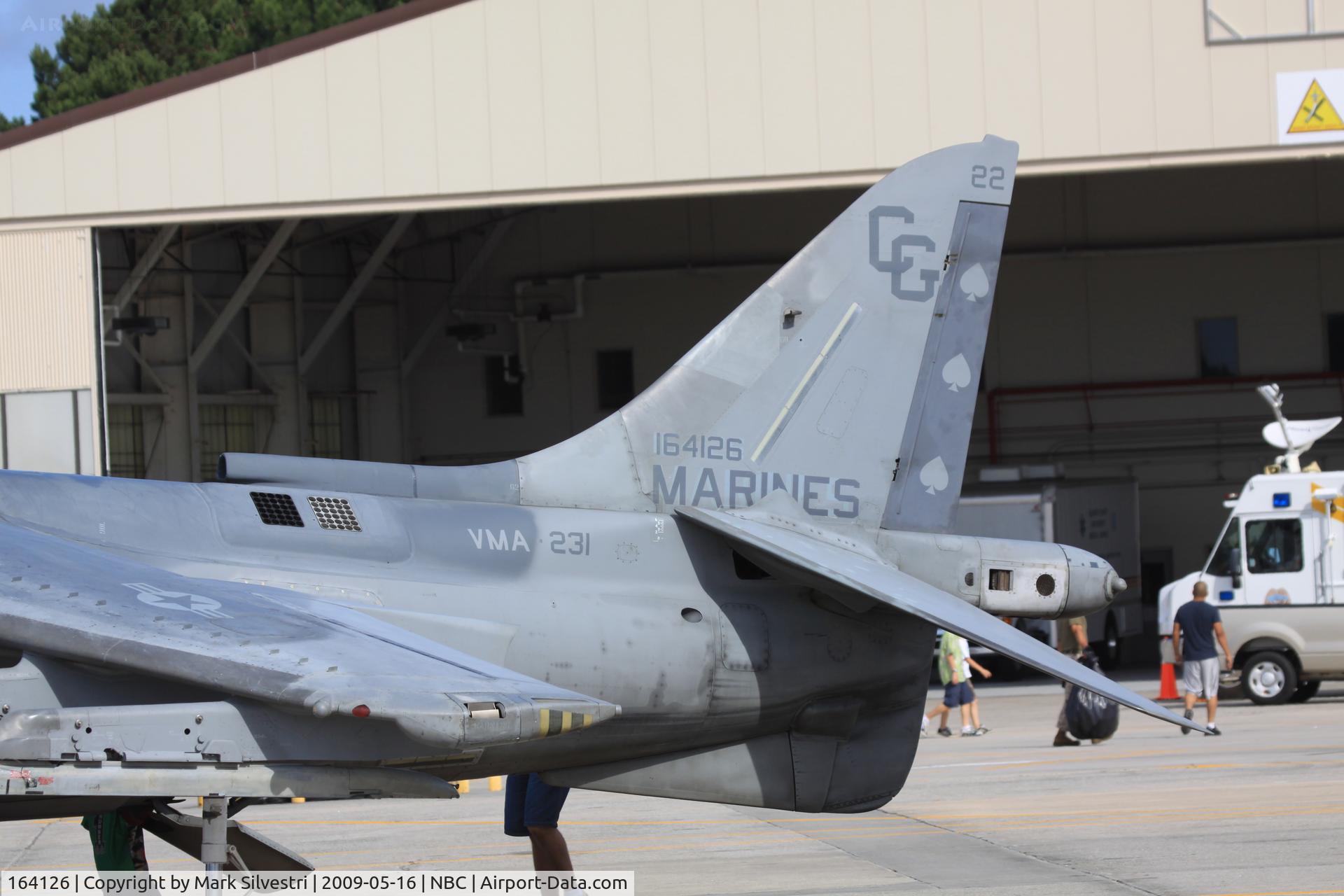 164126, McDonnell Douglas AV-8B Harrier II C/N 202, Static at Marine Corps Air Station Beaufort