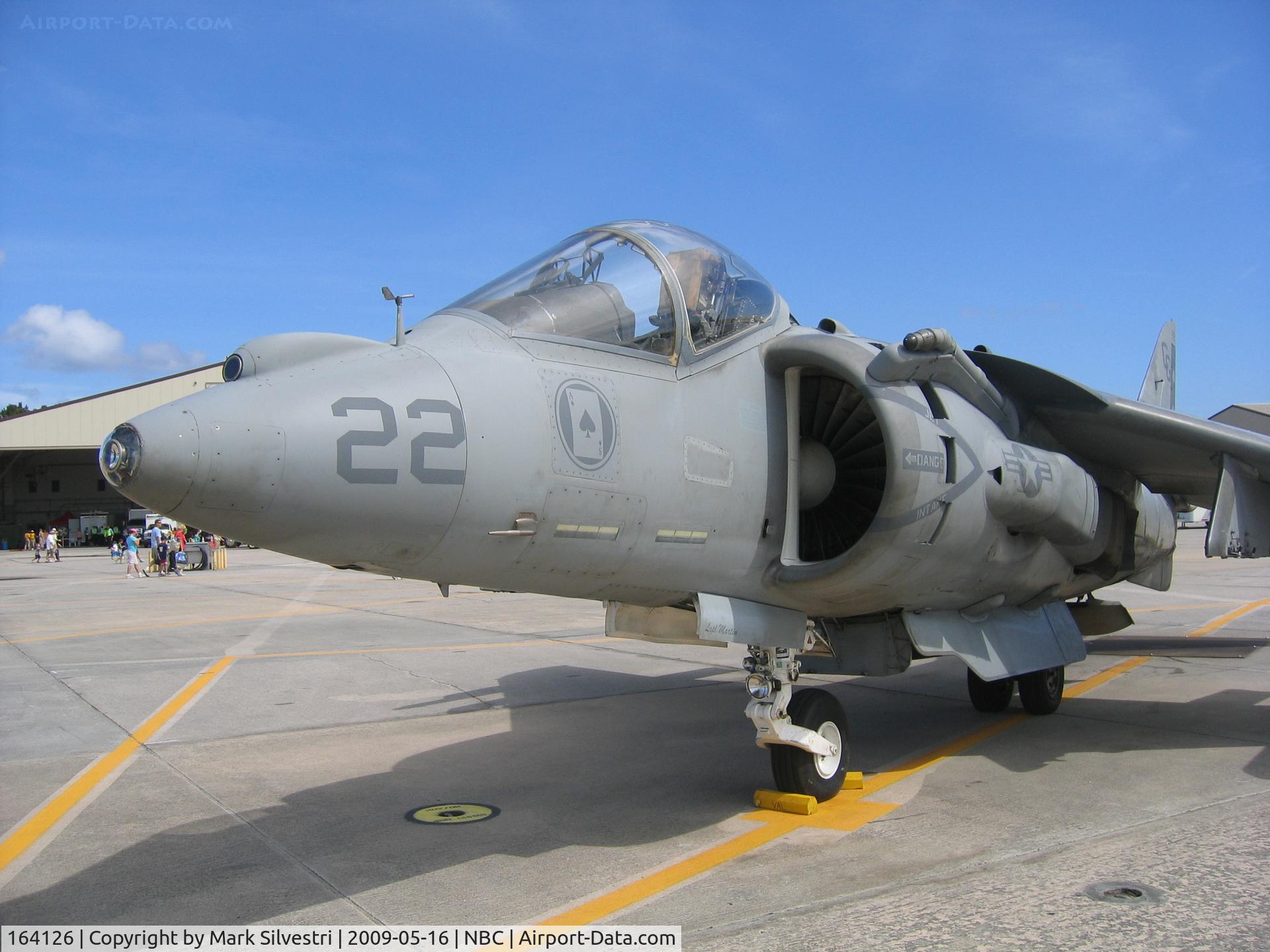 164126, McDonnell Douglas AV-8B Harrier II C/N 202, Static at Marine Corps Air Station Beaufort
