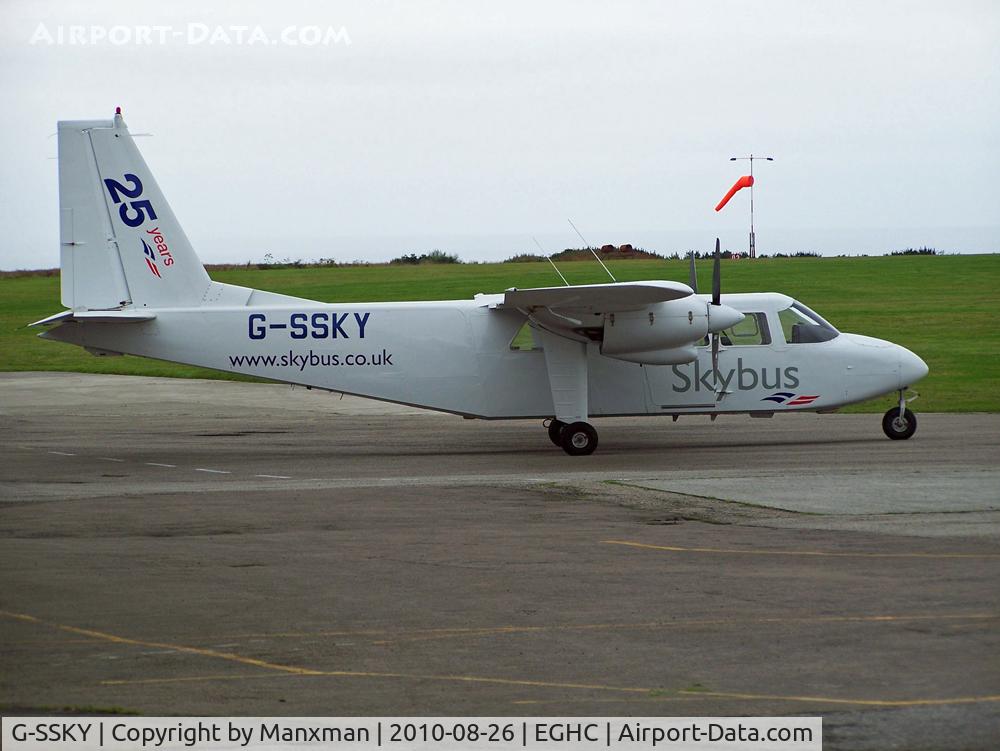 G-SSKY, 1991 Britten-Norman BN-2B-26 Islander C/N 2247, Parked at Lands End