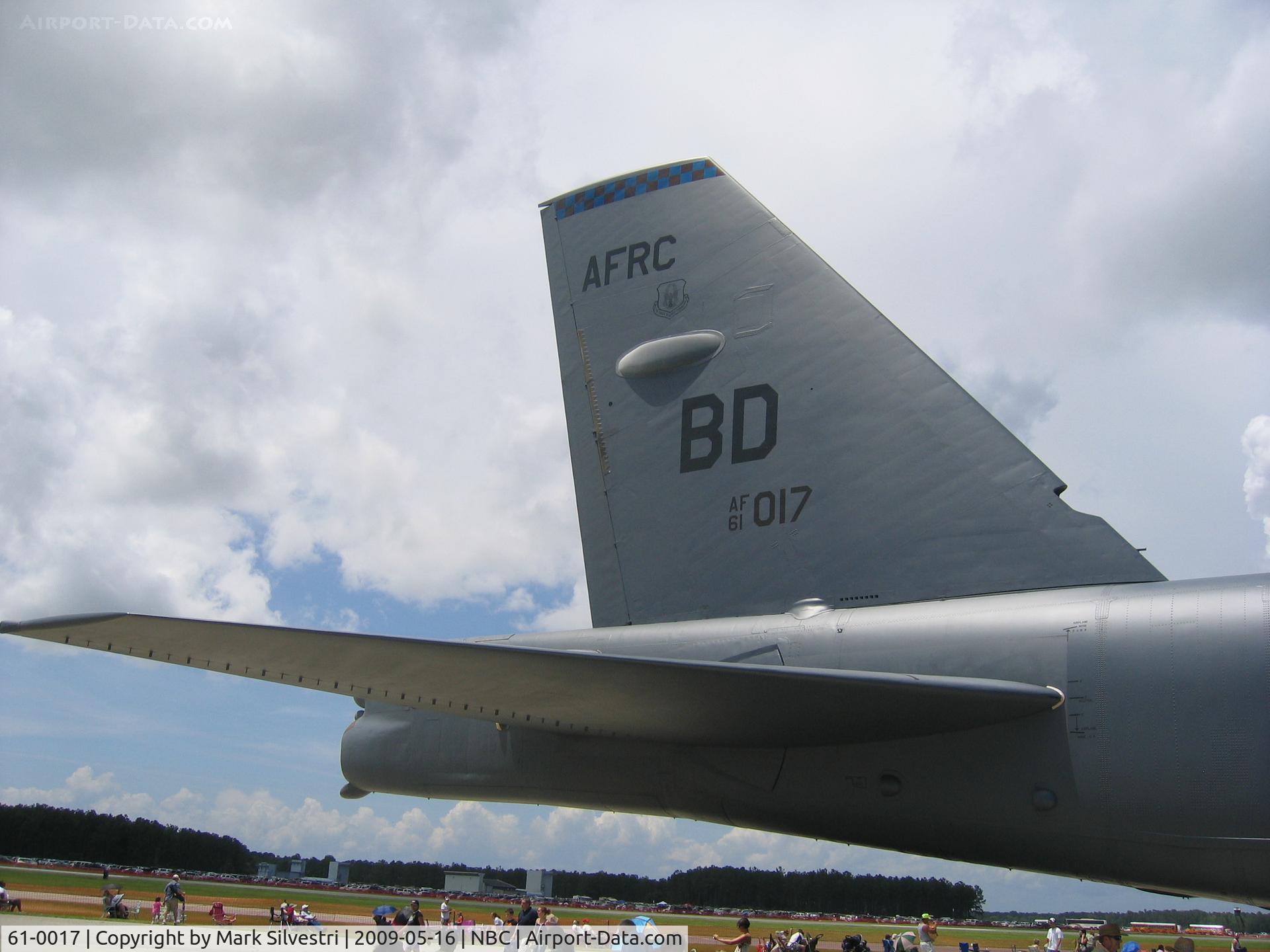 61-0017, 1961 Boeing B-52H Stratofortress C/N 464444, Static at Marine Corps Air Station Beaufort