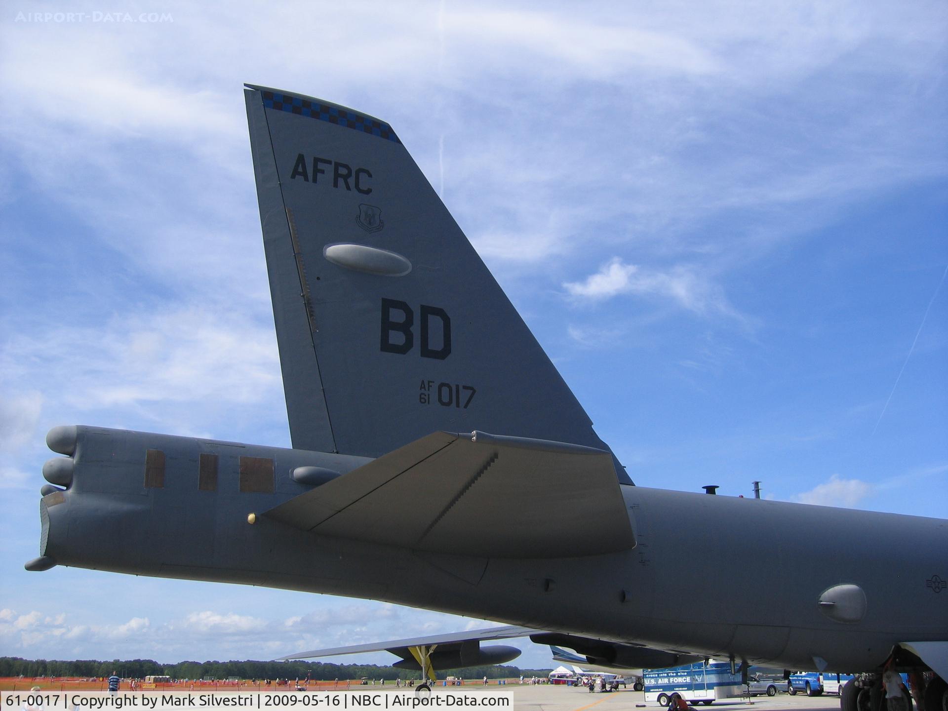 61-0017, 1961 Boeing B-52H Stratofortress C/N 464444, Static at Marine Corps Air Station Beaufort