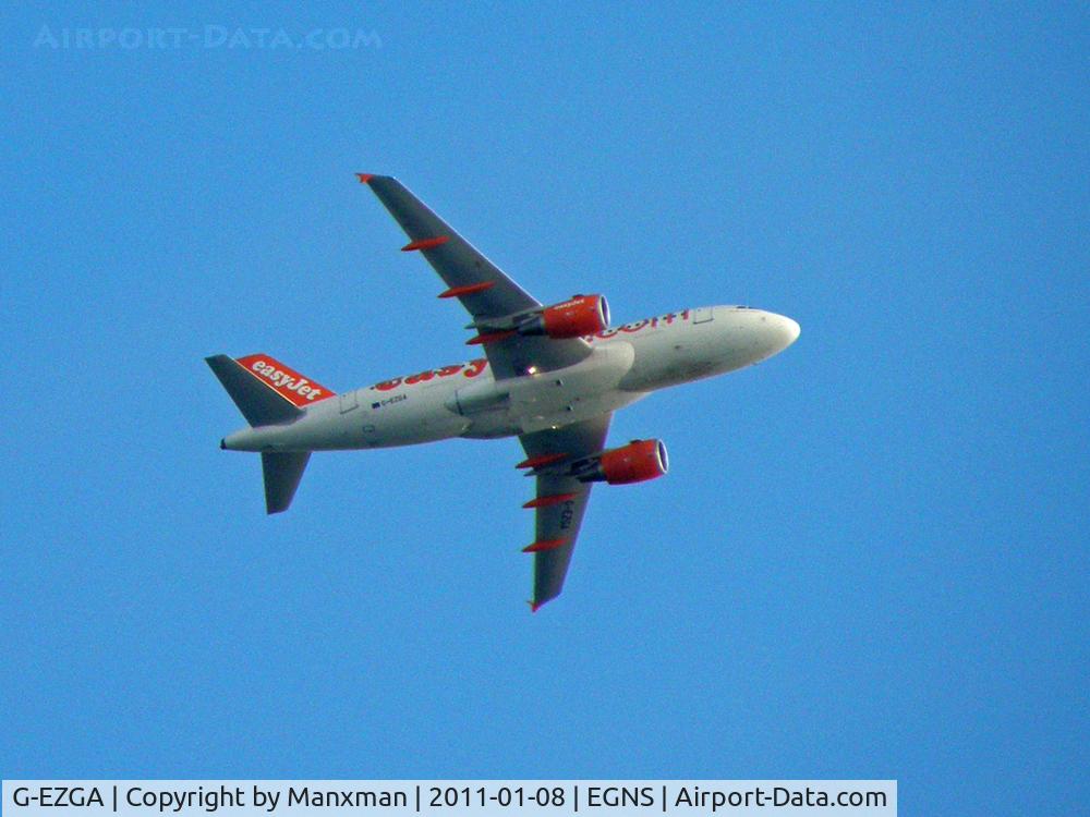 G-EZGA, 2010 Airbus A319-111 C/N 4427, Climbing out on flight EZY636