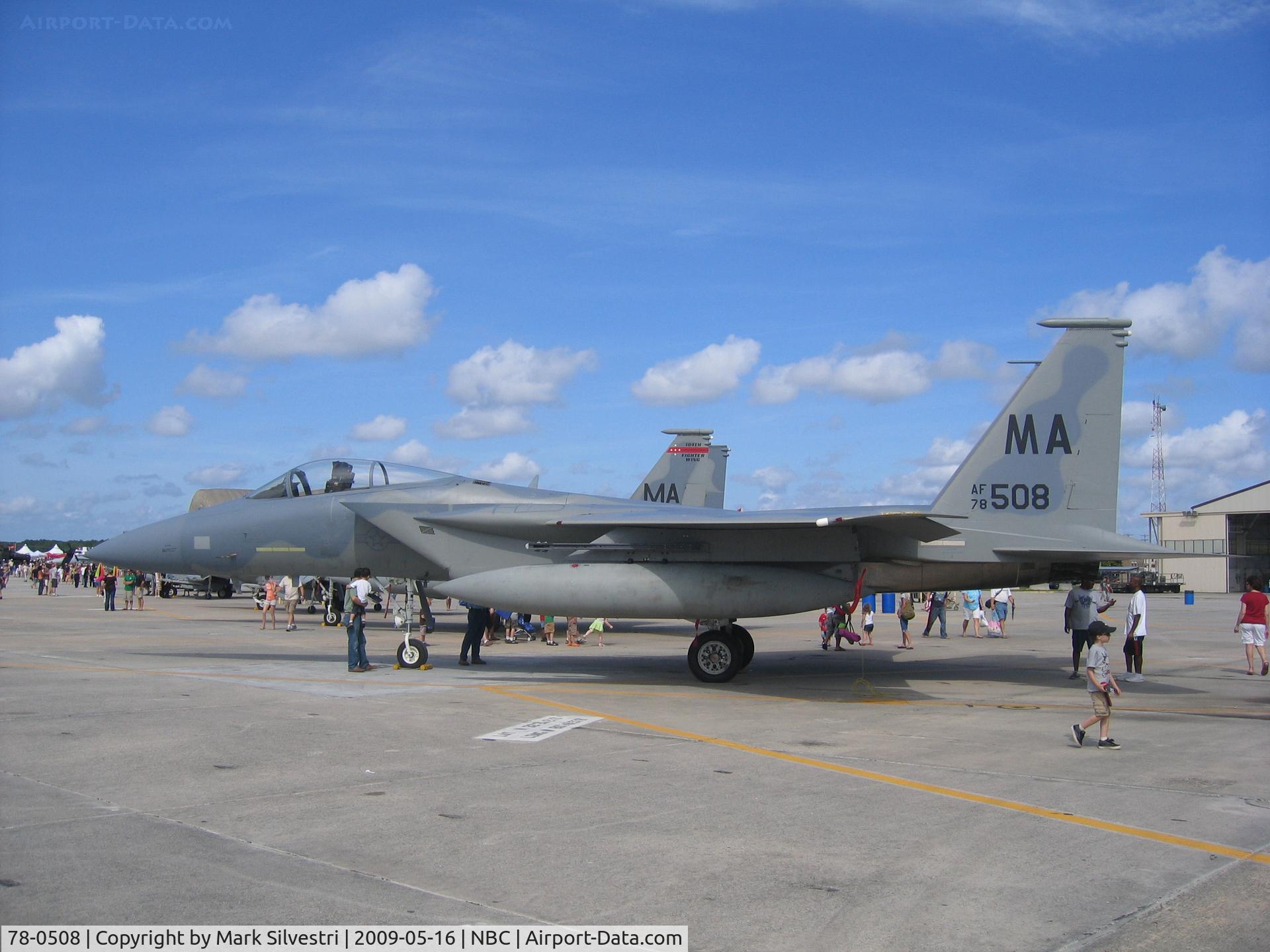 78-0508, McDonnell Douglas F-15C Eagle C/N 0493/C041, Static at Marine Corps Air Station Beaufort