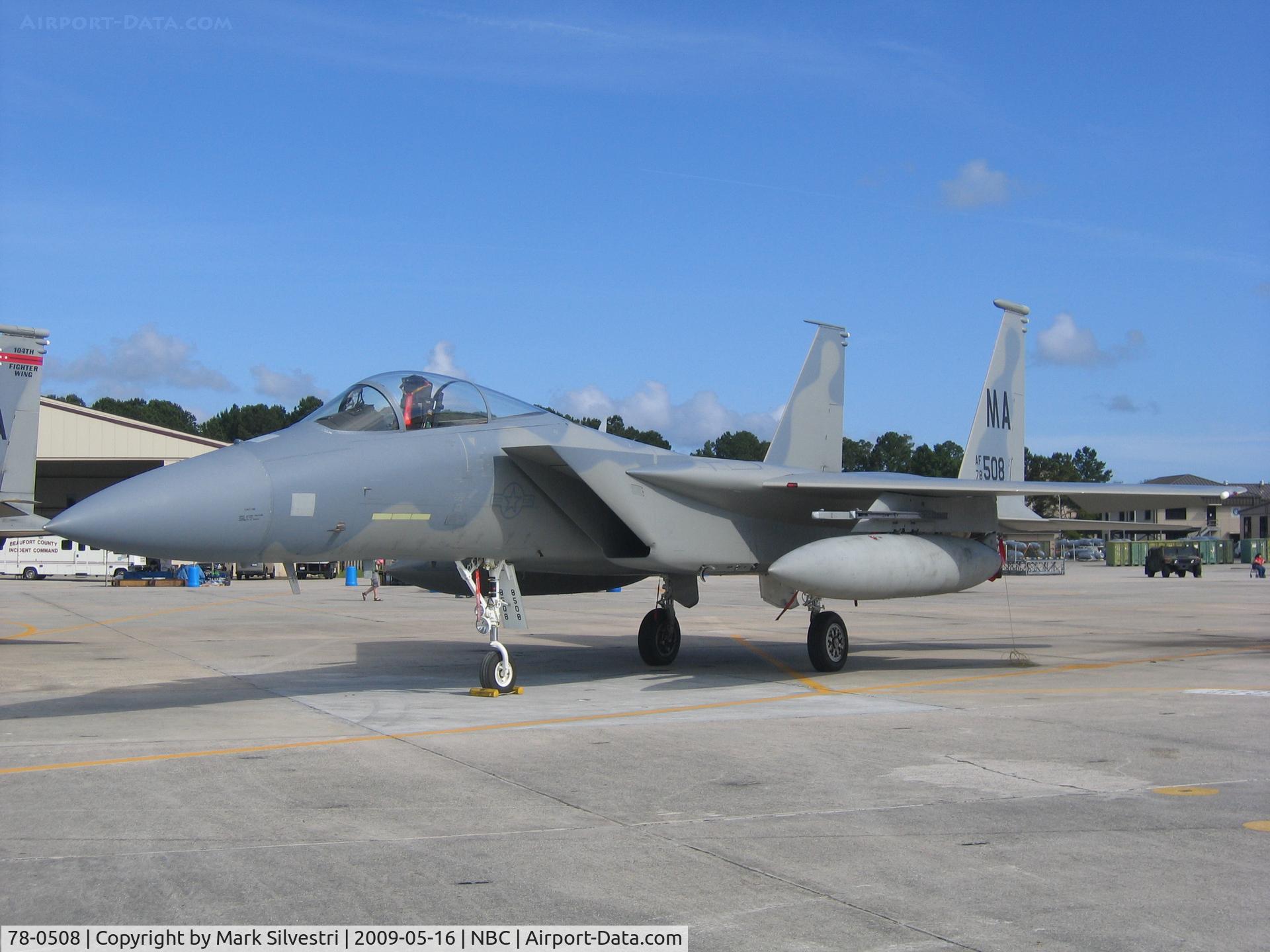 78-0508, McDonnell Douglas F-15C Eagle C/N 0493/C041, Static at Marine Corps Air Station Beaufort