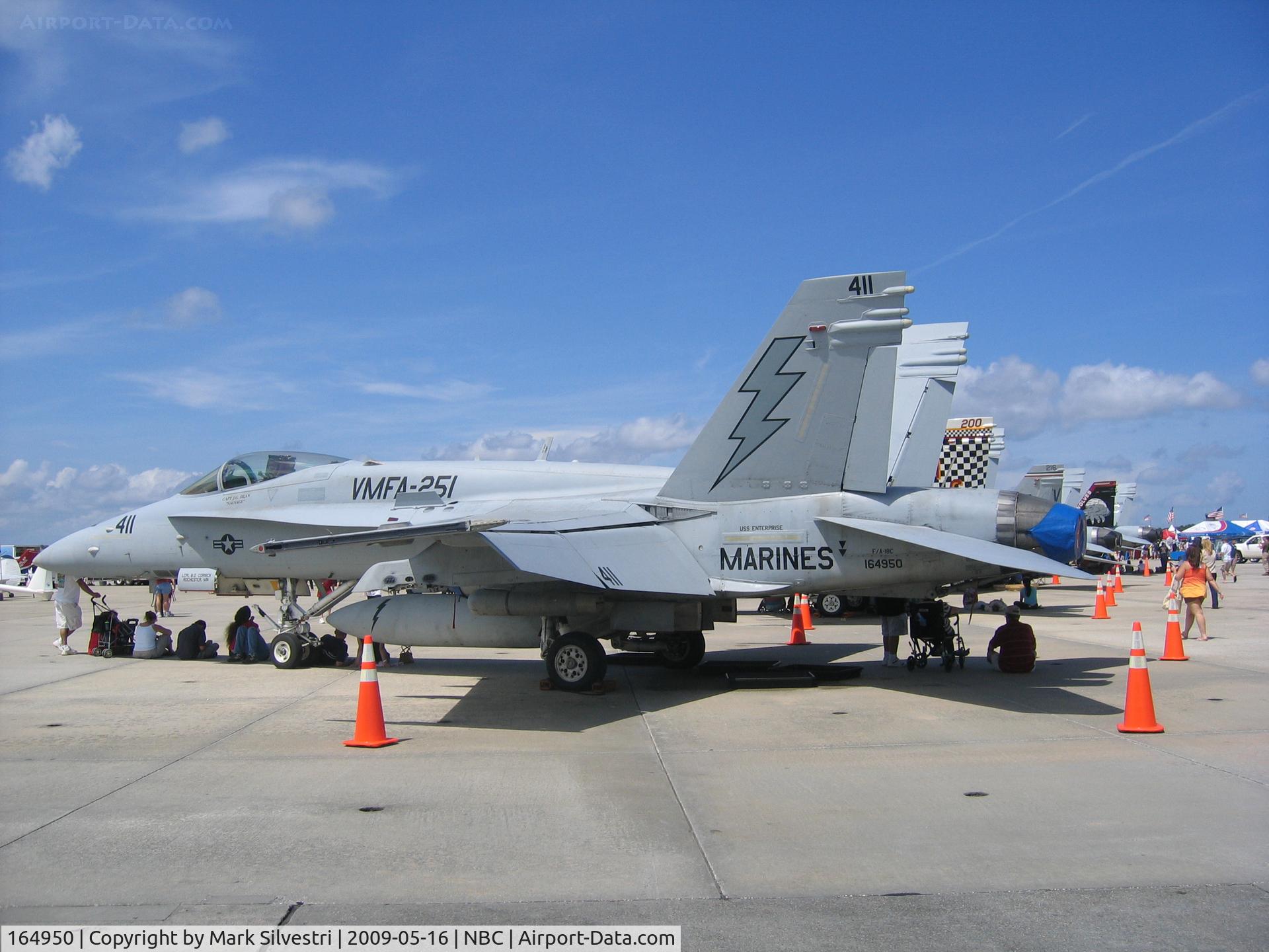 164950, McDonnell Douglas F/A-18C Hornet C/N 1250/C374, Static at Marine Corps Air Station Beaufort